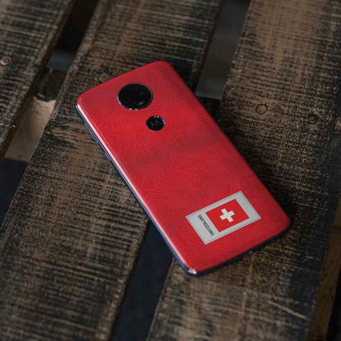 Switzerland Soccer Flag Moto E5 Plus Skin